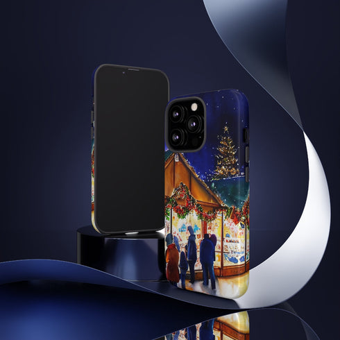 Shopping at the Christmas Market - Impact Resistant Phone Case